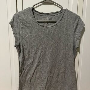 Universal Thread Gray Fitted Cap Sleeve T-Shirt